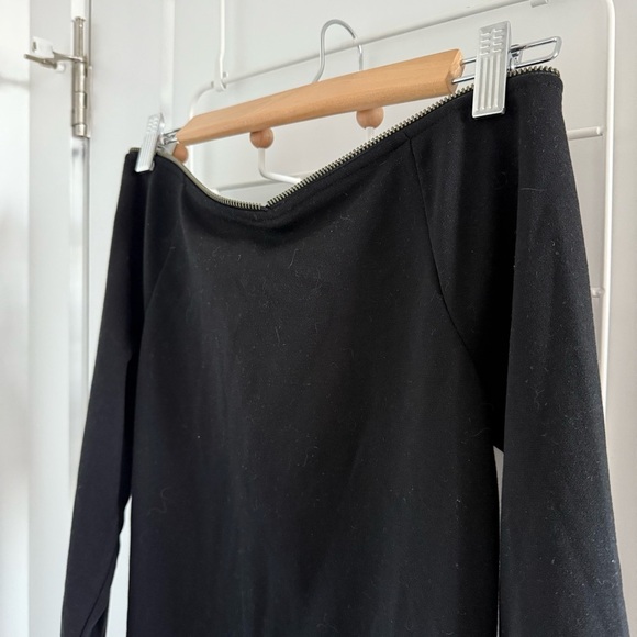 Armani Exchange black off-the-shoulder zipper detail dress - Small - Picture 5 of 5